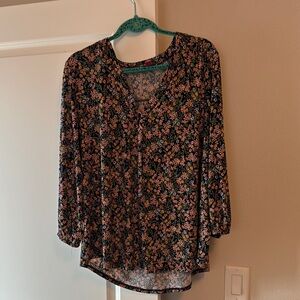 Women’s Vince Camuto Floral Black and Pink Women's Top